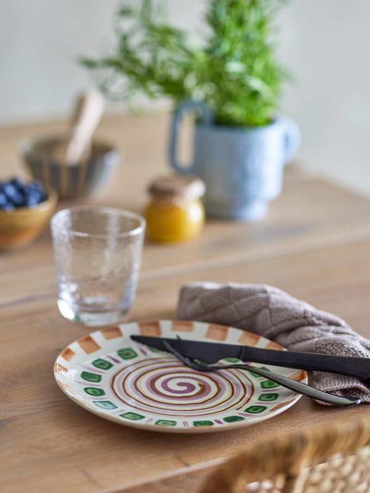 Shama Plate, Green, Stoneware