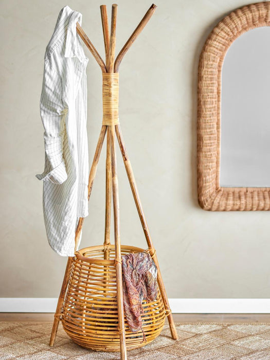 Salerno Coat Rack, Nature, Rattan