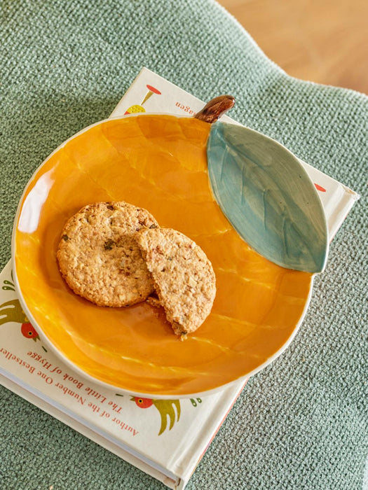 Agnes Plate, Orange, Stoneware