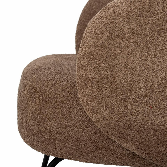 Harry Lounge Chair, Brown, Polyester