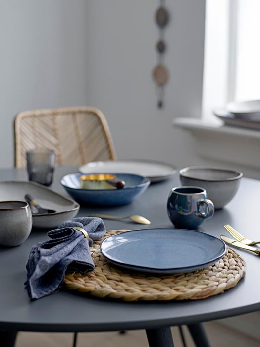 Sandrine Plate Deep, Blue, Stoneware