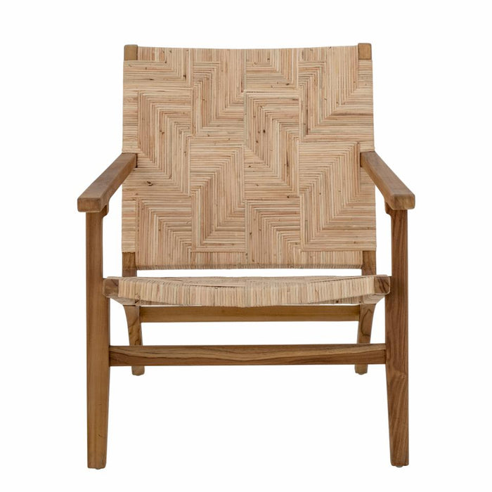 Mills Lounge Chair, Brown, Rattan