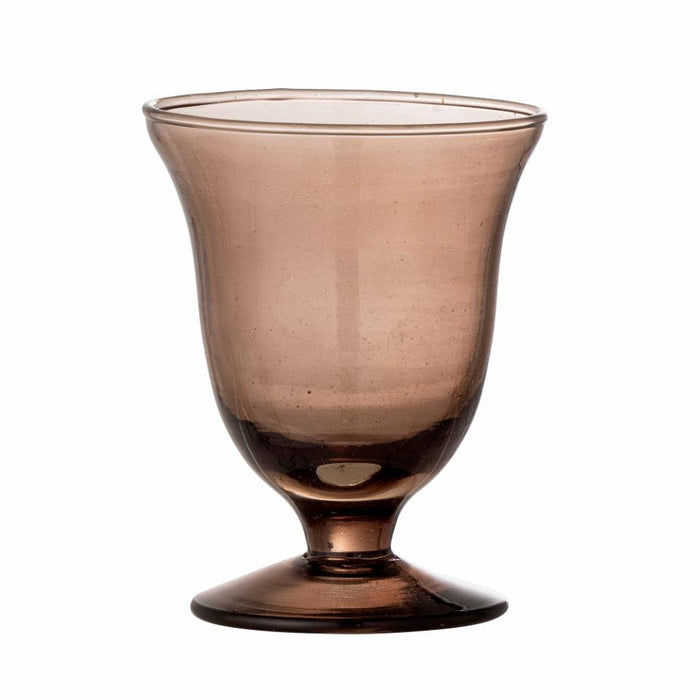 Florentine Wine Glass, Brown, Recycled Glass