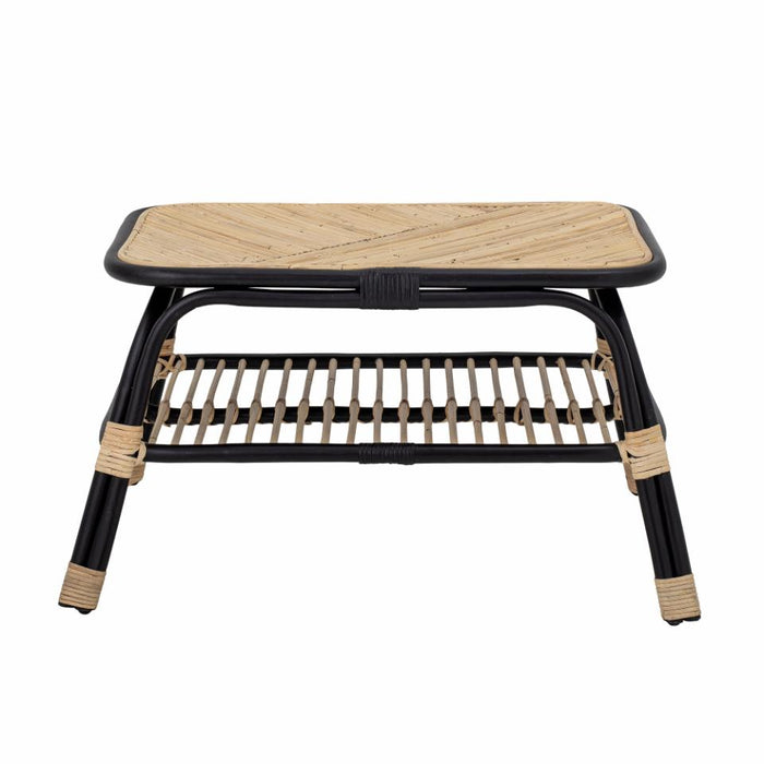 Loue Coffee Table, Black, Rattan