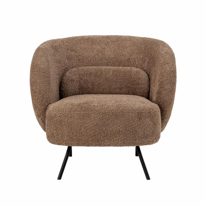 Harry Lounge Chair, Brown, Polyester