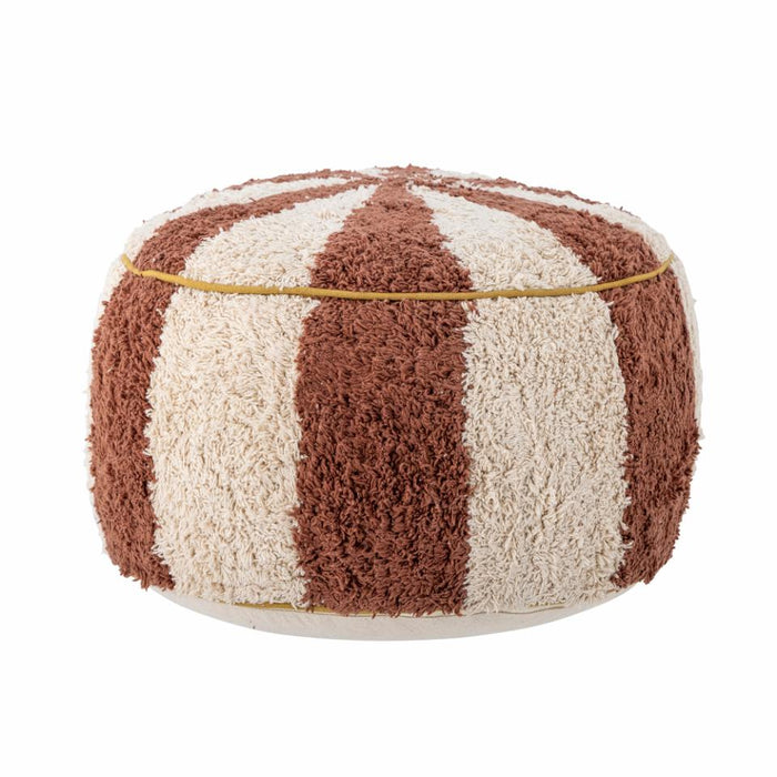 Charoline Pouf, Brown, Cotton