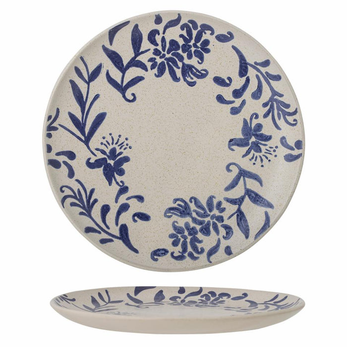 Petunia Plate, Blue, Stoneware