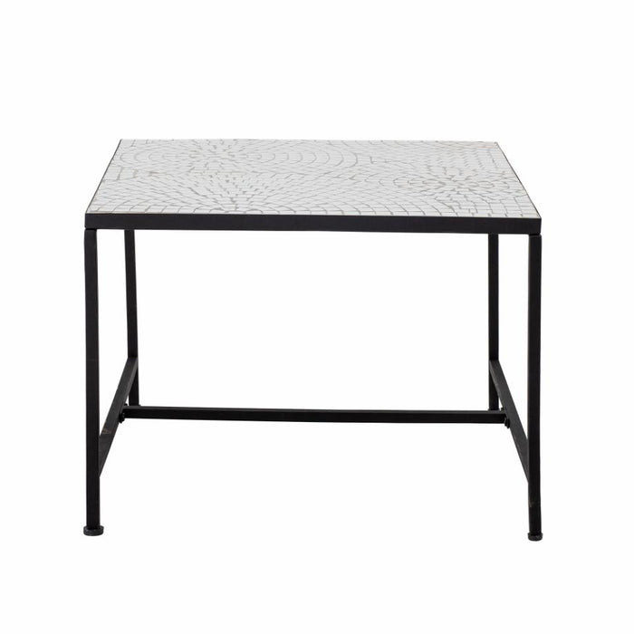 Niah Coffee Table, White, Stone