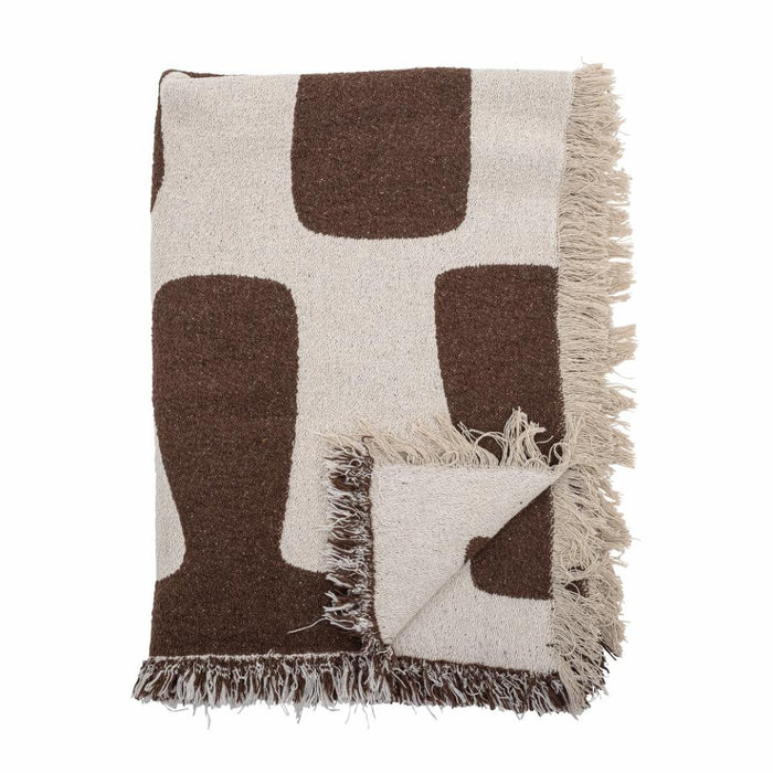 Bilston Throw, Brown, Recycled Cotton