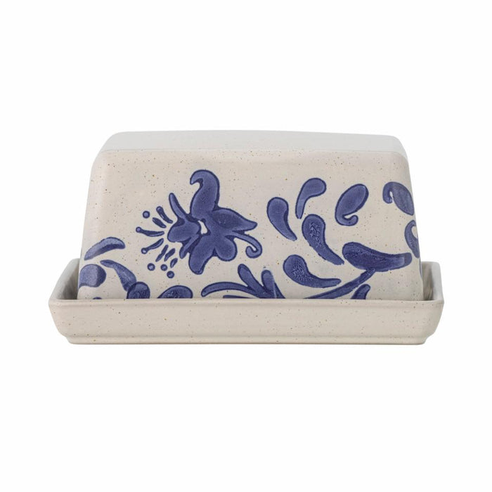 Petunia Butter Box, Blue, Stoneware