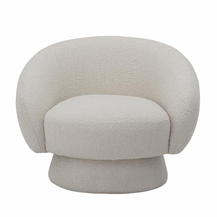 Ted Lounge Chair, White, Polyester