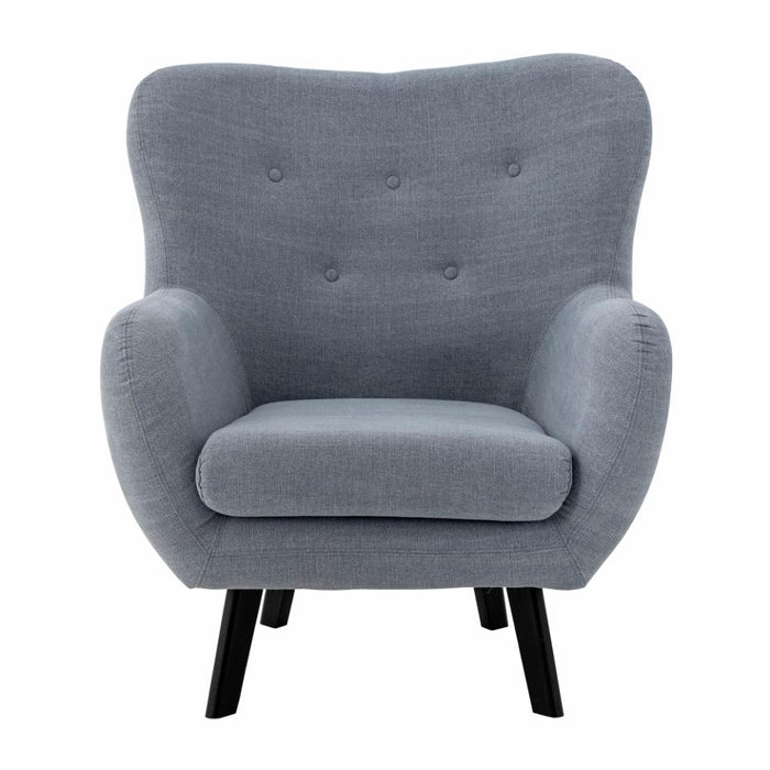 Beau Lounge Chair, Blue, Cotton