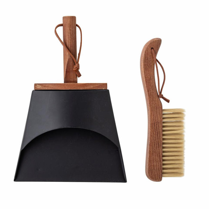 Cleaning Dustpan & Broom, Brown, Beech