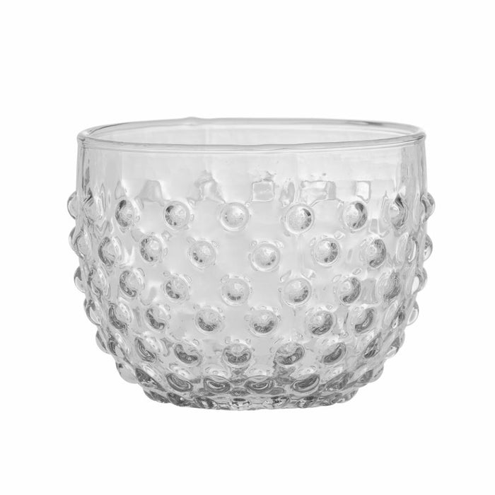 Justina Bowl, Clear, Recycled Glass