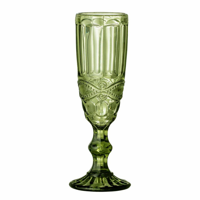 Florie Wine Glass, Green, Glass