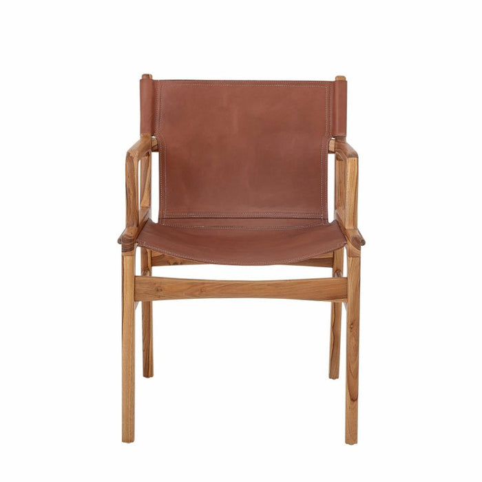 Ollie Lounge Chair, Brown, Leather