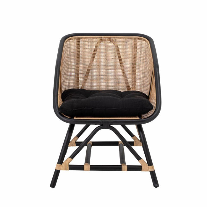 Loue Lounge Chair, Black, Rattan