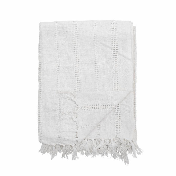 Niccoline Throw, White, Cotton