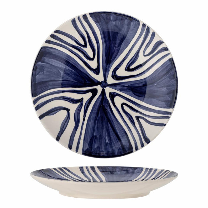 Shama Plate, Blue, Stoneware