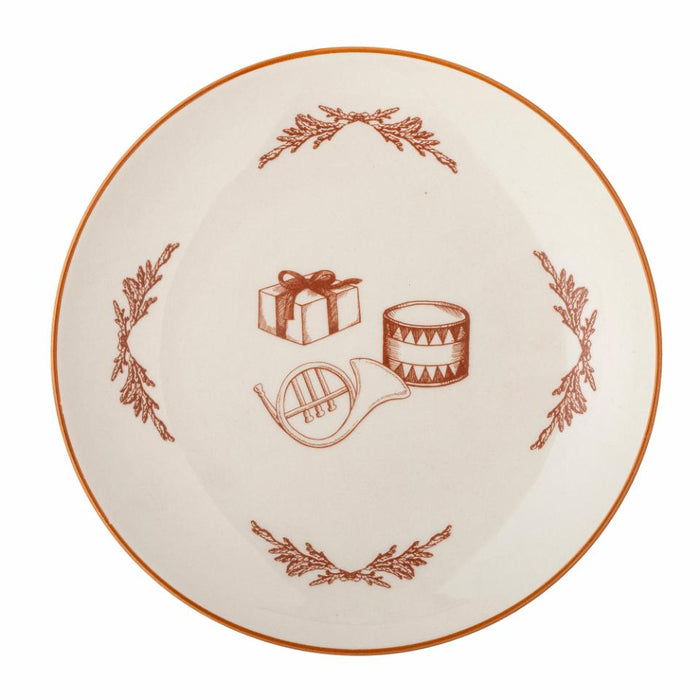 Beth Plate, Red, Stoneware