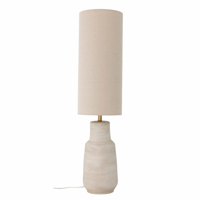 Linetta Floor Lamp, White, Stoneware