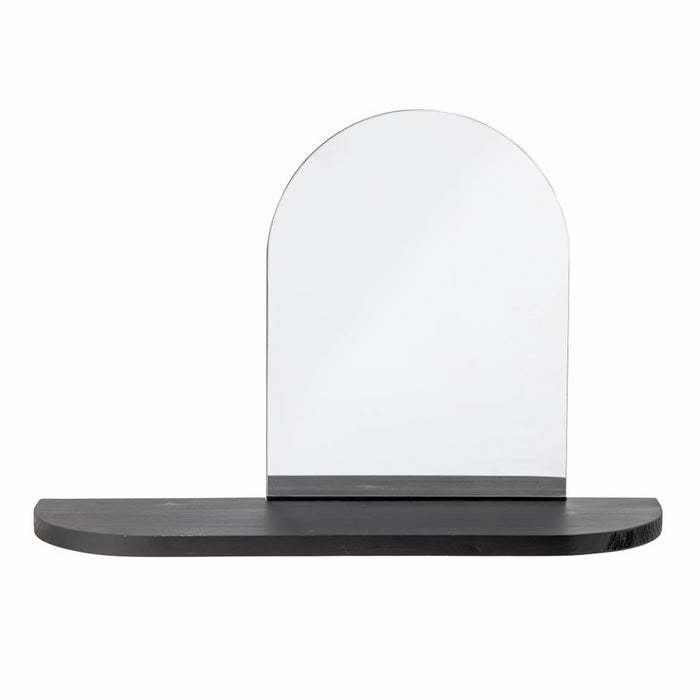 Annlie Mirror w/Shelf, Black, MDF