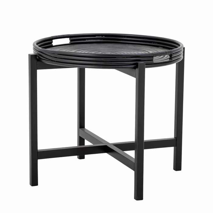 Milli Tray Table, Black, Rattan