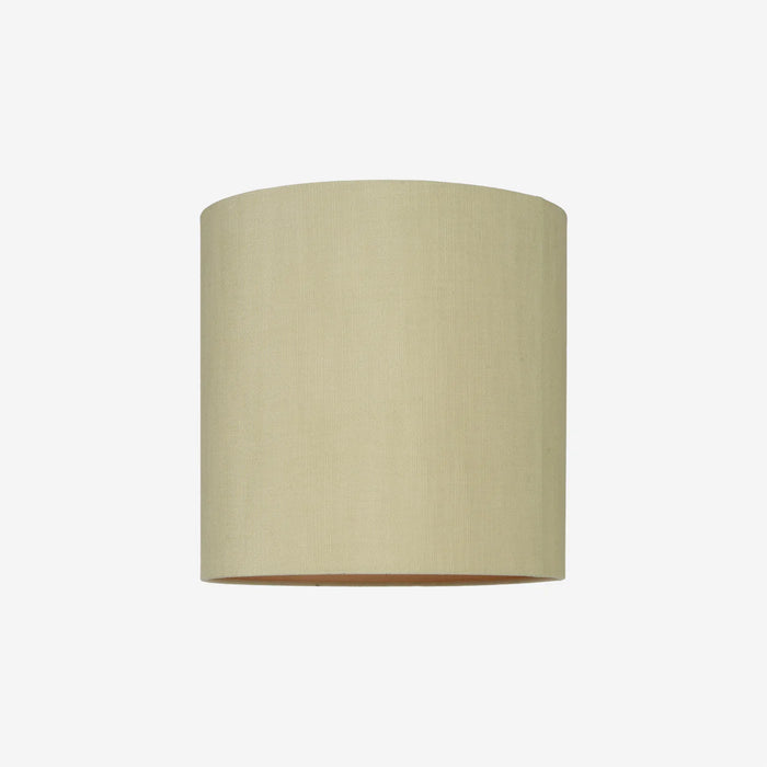 LAMP SHADE RAW SILK GREEN W PEACH LINING 30X30 CM