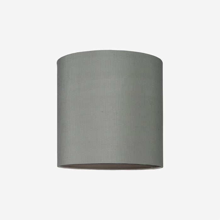 LAMP SHADE RAW SILK GREY W GREY LINING 30X30 CM