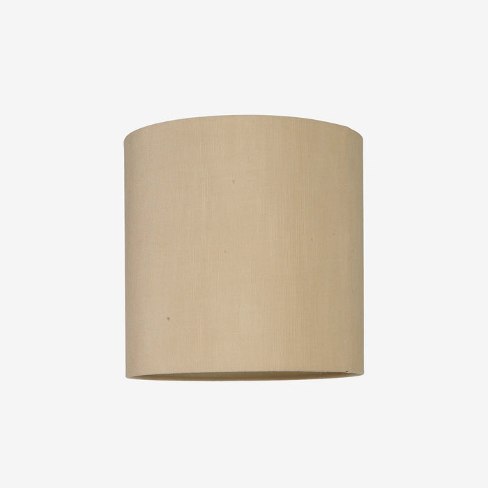 LAMP SHADE RAW SILK LATTE W GREEN LINING 30X30 CM